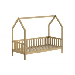 Seng til børn i eg – Nature hus­seng med skuffe (90×200 cm)