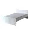 Seng 120x200 – Robin i hvid MDF med lamelbund