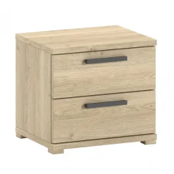 Sengebord i eg – Sam natbord med 2 skuffer og soft-close