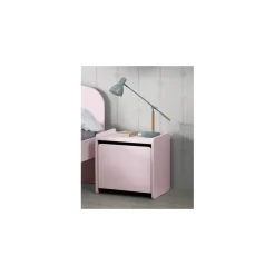 Sengebord Kiddy – lyserød natbord i lakeret MDF og fyr