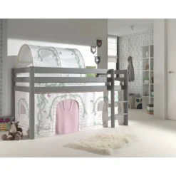 Sengehimmel tunnel til mellemhøj seng – Birdy, hvid/lyserød (Pino/Scott)