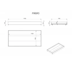 Sengeskuffe med ekstra soveplads 90 x 190 cm – Pino, hvid