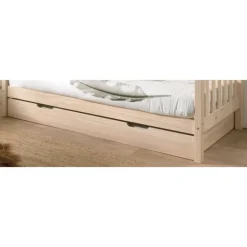 Sengeskuffe med opbevaring Fritz (90 x 190 cm) – Natur