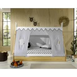 Sengestof til tipi – beige tekstilsæt til Tipi-seng