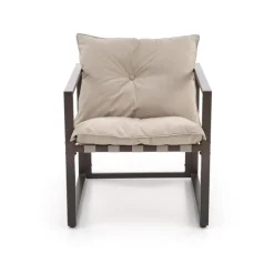 SHARK havemøbel sæt (sofa + 2 stole + kaffeborde), mørkeBrun / Cappuccino