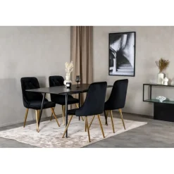 Silar e Spisebordssæt - Sort og Natur