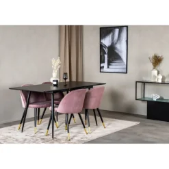 Silar Spisebordssæt - Sort og Pink