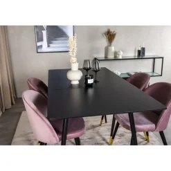 Silar Spisebordssæt - Sort og Pink