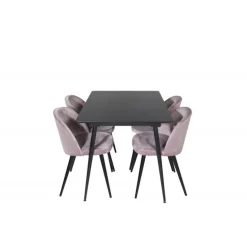 Silar Spisebordssæt - Sort og Pink