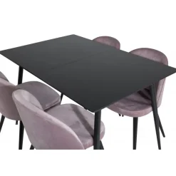 Silar Spisebordssæt - Sort og Pink