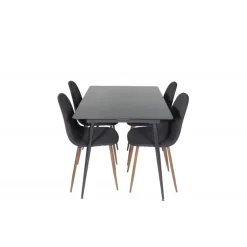 Silar Spisebordssæt - Sort og Natur