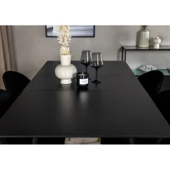 Silar Spisebordssæt - Sort og Messing