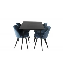 Silar t Spisebordssæt - Sort og Blå