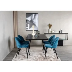 Silar t Spisebordssæt - Sort og Blå