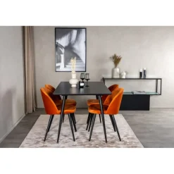 Silar t Spisebordssæt - Sort og Light Cognac