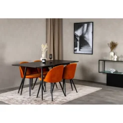 Silar t Spisebordssæt - Sort og Light Cognac