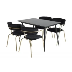 Silar t Spisestuemøbel - Sort og Messing