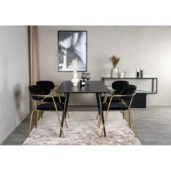 Silar t Spisestuemøbel - Sort og Messing