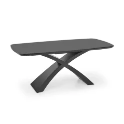 SILVESTRO bord MørkeGrå, ben Sorte