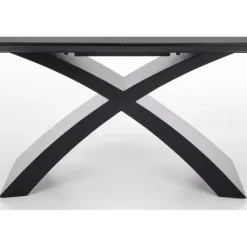 SILVESTRO bord MørkeGrå, ben Sorte