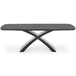 SILVESTRO bord MørkeGrå, ben Sorte