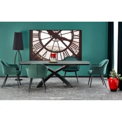 SILVESTRO bord MørkeGrå, ben Sorte