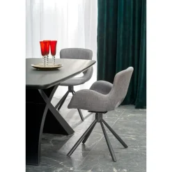 SILVESTRO bord MørkeGrå, ben Sorte