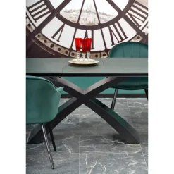 SILVESTRO bord MørkeGrå, ben Sorte