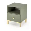 SILVIA natbord, grøn - guld