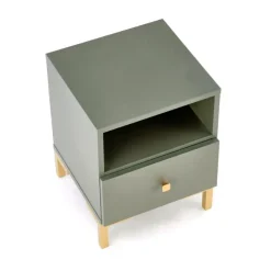 SILVIA natbord, grøn - guld