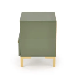 SILVIA natbord, grøn - guld