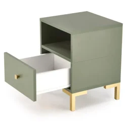 SILVIA natbord, grøn - guld