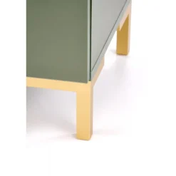 SILVIA natbord, grøn - guld