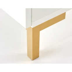 SILVIA natbord, Hvid - guld