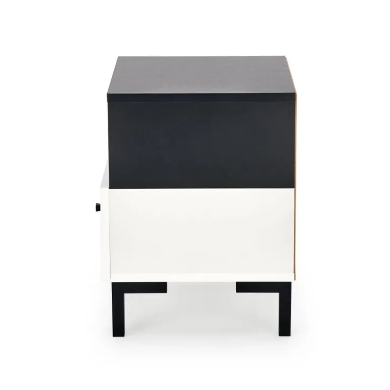 SILVIA natbord, Hvid - Sort