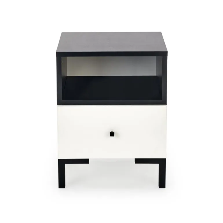 SILVIA natbord, Hvid - Sort