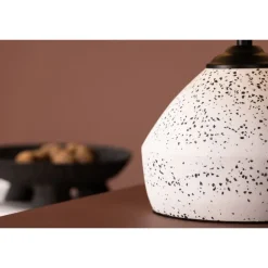 Sisteron Bordlampe - Mørkegrå og Hvid