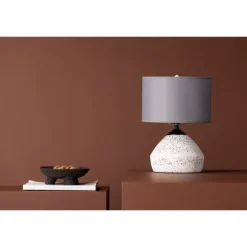 Sisteron Bordlampe - Mørkegrå og Hvid