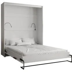 Skabsseng 160x200 cm – Nordica i Hvid med LED