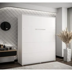 Skabsseng 160x200 cm – Nordica i Hvid med LED