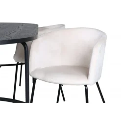 Skate Ovalt spisebordssæt - Beige og Sort