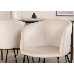 Skate Ovalt spisebordssæt - Beige og Sort