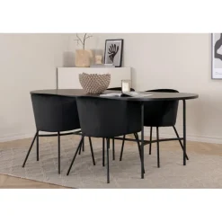 Skate Ovalt spisebordssæt - Sort