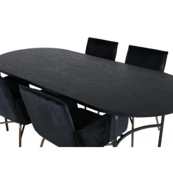 Skate Ovalt spisebordssæt - Sort