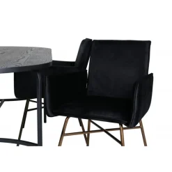 Skate Ovalt spisebordssæt - Sort