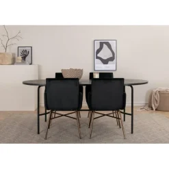 Skate Ovalt spisebordssæt - Sort