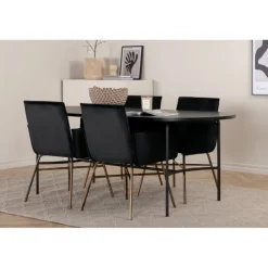 Skate Ovalt spisebordssæt - Sort