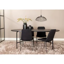 Skate Ovalt Spisebordssæt - Sort