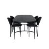 Skate Ovalt spisebordssæt - Sort