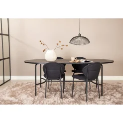 Skate Ovalt spisebordssæt - Sort